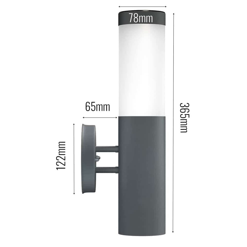 Canterbury USB Solar Wall Light - Anthracite Edition view 3