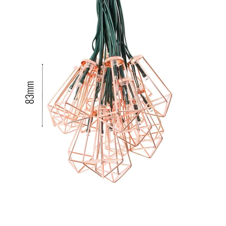 Elan Solar Copper Pendant Lanterns - 20 LEDs view 3