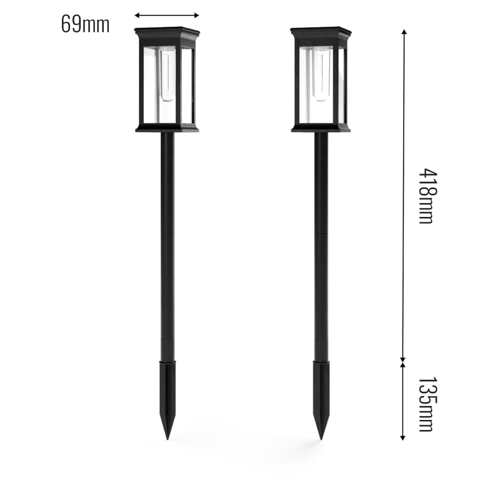 Lakeside Solar Mini Post Lights (Set Of 2) view 3