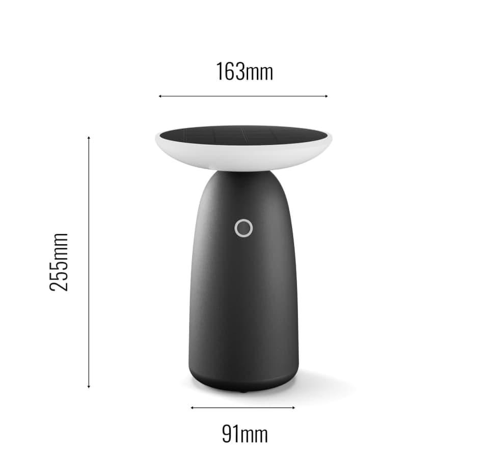 Lancaster Solar USB Camping Table Lamp - Black view 4
