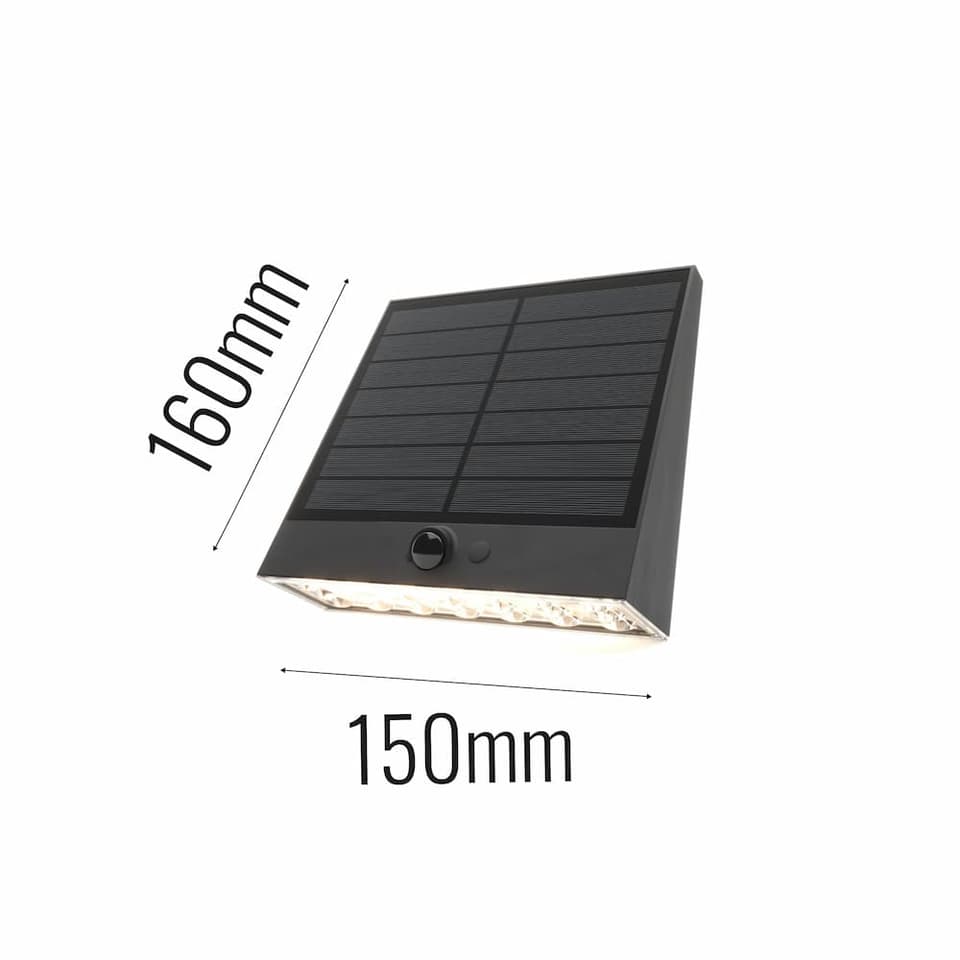 Grafton Solar Motion Down Wall Light view 2