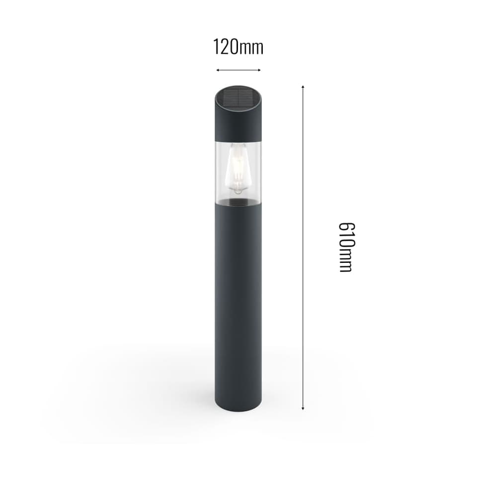 Regent Solar Bollard Post Light view 3