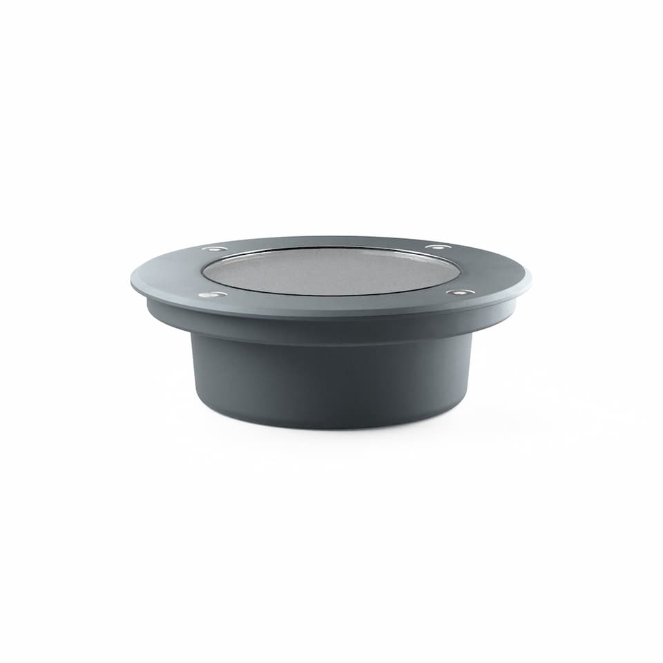 Dorton Anthracite Round Solar Deck Light view 2