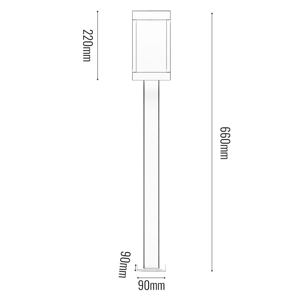 Banham Solar Bollard Light view 2