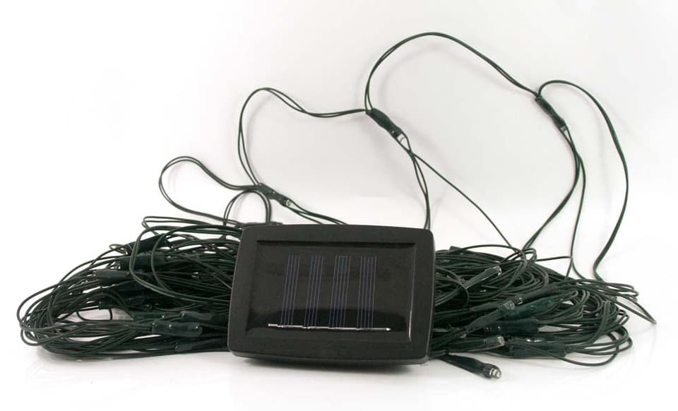 100 LED Solar Net Light White view 3