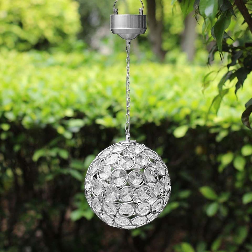 Aria Solar Hanging Crystal Ball Light view 3