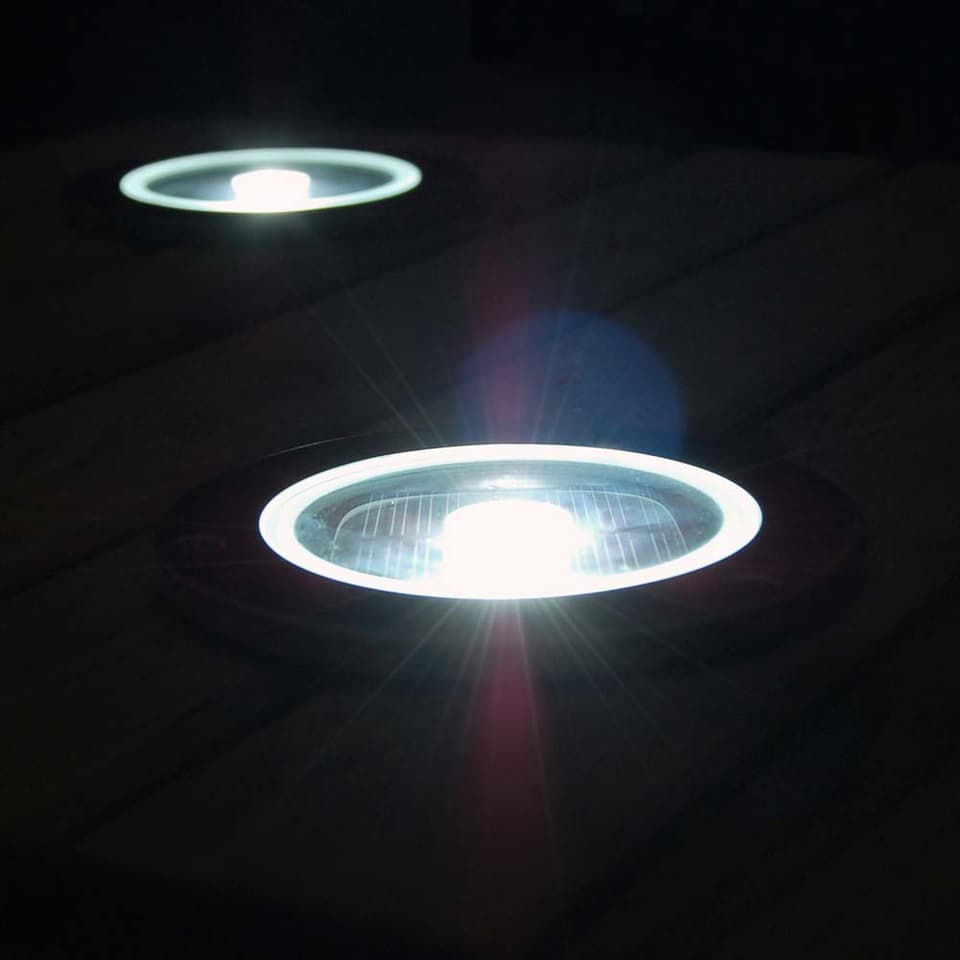 Solar Round Decking Light view 2