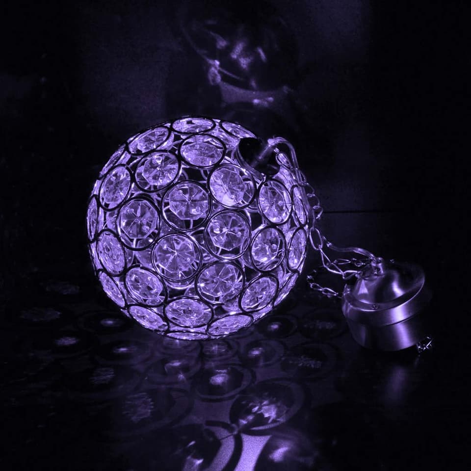 Aria Solar Hanging Crystal Ball Light - Colour Changing view 8