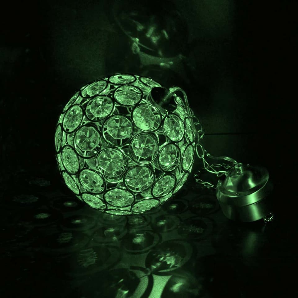 Aria Solar Hanging Crystal Ball Light - Colour Changing view 7