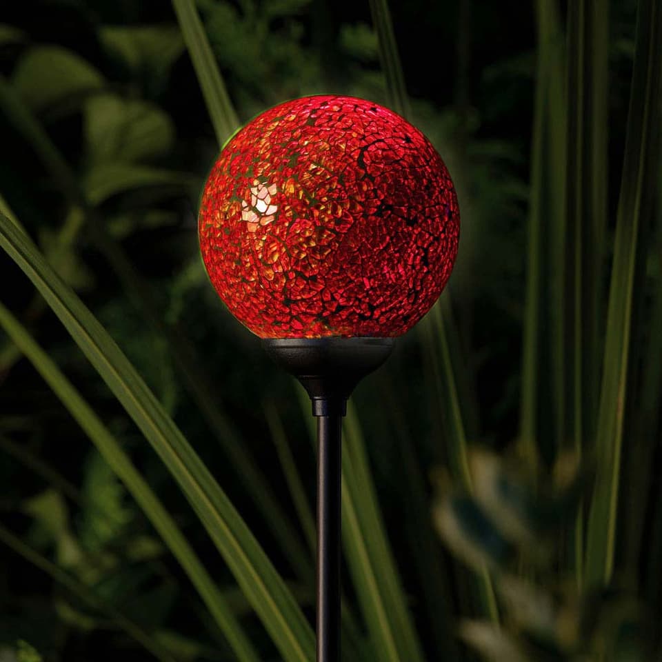 Murano Solar Garden Globe - Sunset view 1