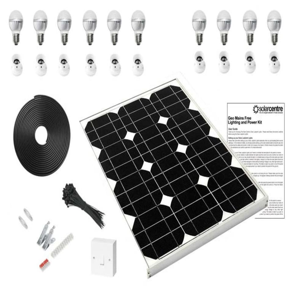 Geo 5 - Mains Free Solar LED Lighting Kit view 1