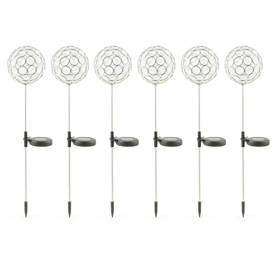 Aria Solar Crystal Ball Stake Light (Set Of 6) view 1