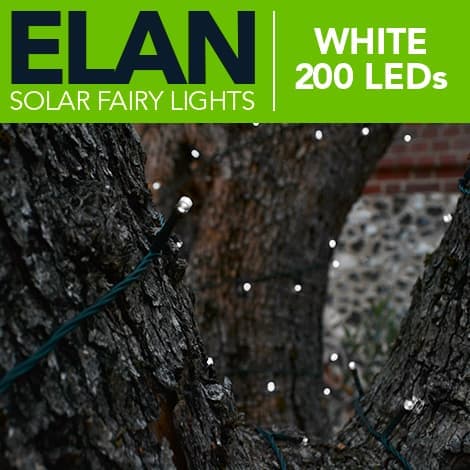 Elan Solar Fairy Lights - White 200 LEDs view 1