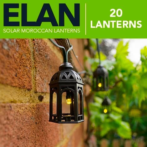 Elan Solar Moroccan Lanterns - 20 LEDs view 1
